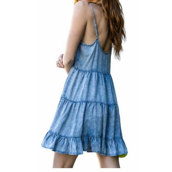 NEW EN CREME cami denim dress in blue - Picture 2 of 3